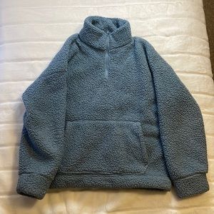 American Eagle blue sherpa sweater size S